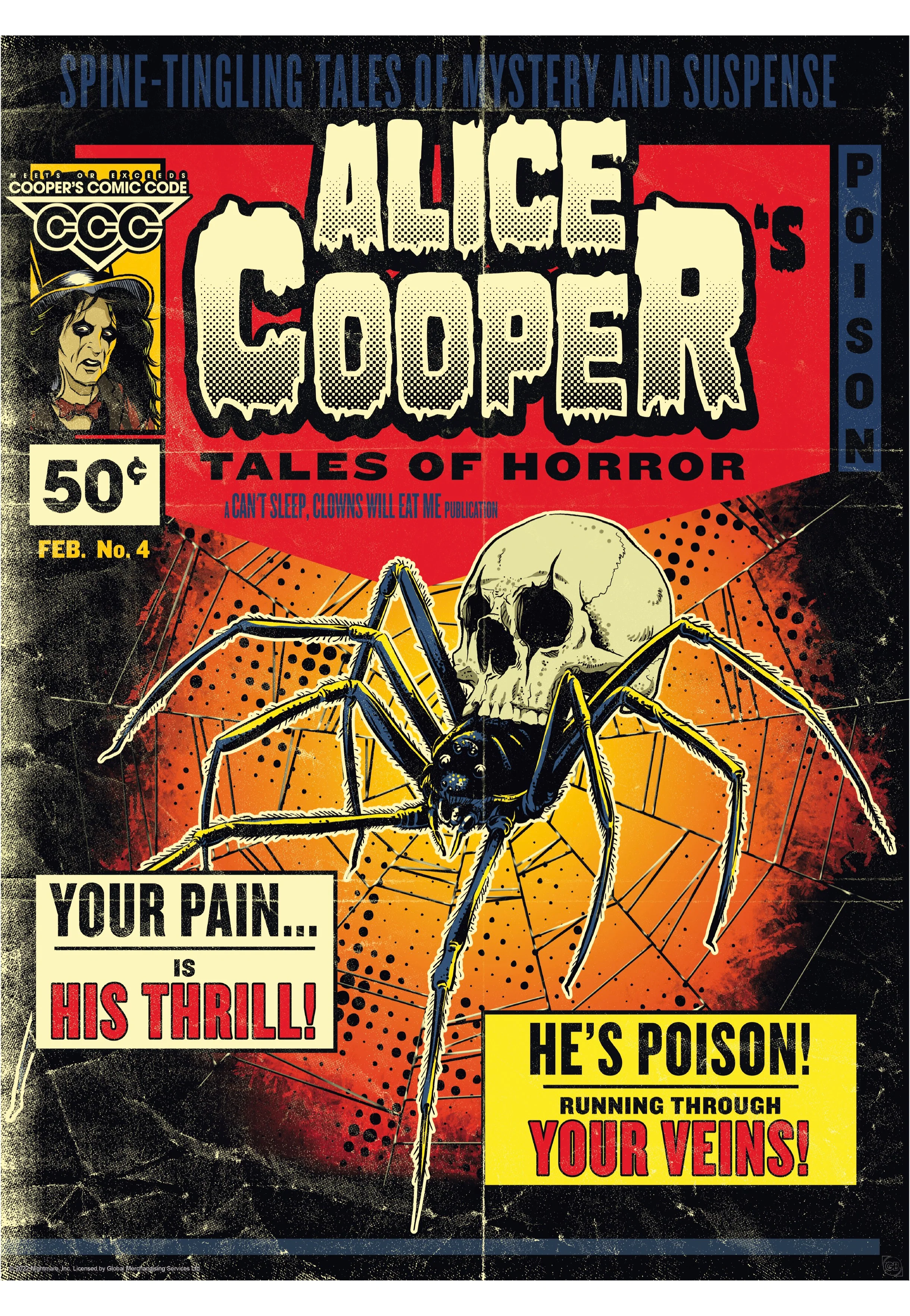 Alice Cooper - Skull Hat / Spider Chibi Set - Poster - Image 3